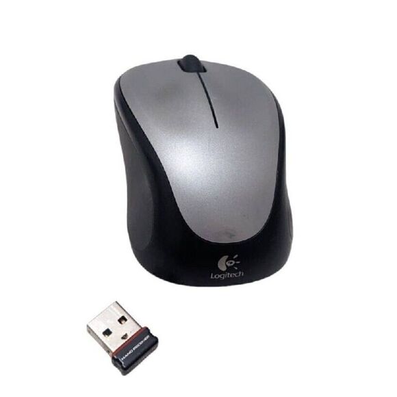 Logitech Wireless Mouse M315 M317 M325 Silver Gray Mini Very Good‎ - Picture 1 of 4